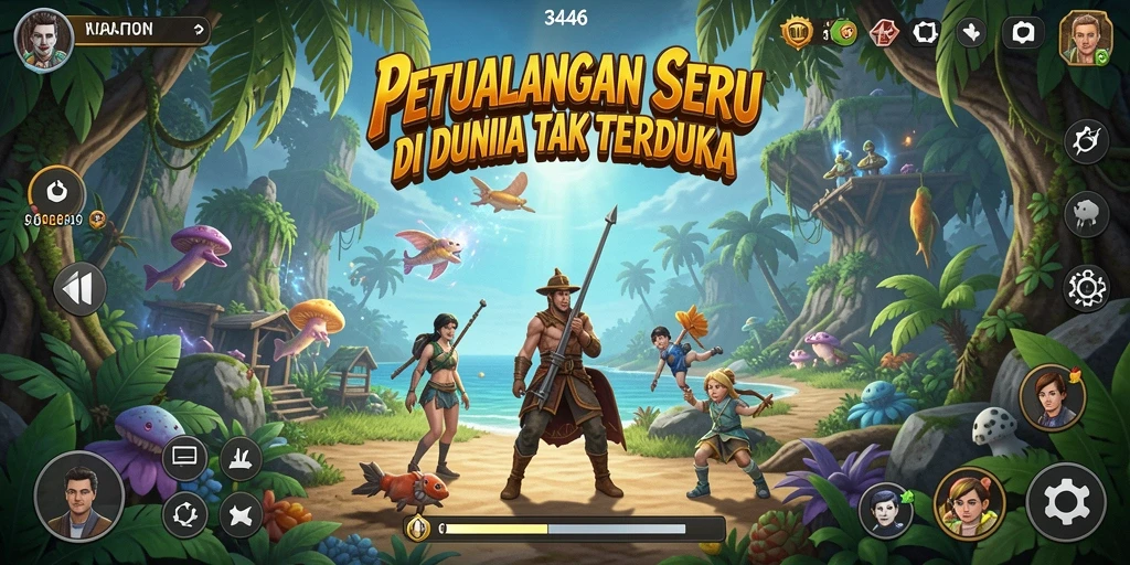 Tampilan gameplay seru di dunia petualangan 3446.