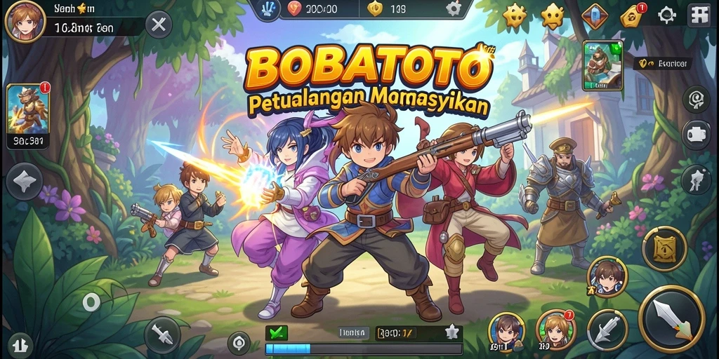 Tampilan gameplay seru dan karakter Anime yang menawan.