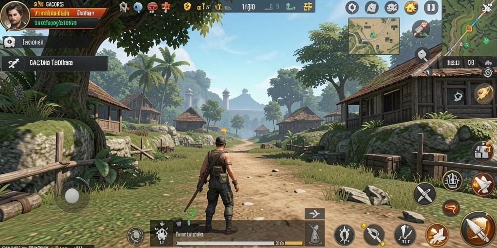 Tangkapan layar menunjukkan pemain menjelajahi dunia Open World yang luas di GACOR518.