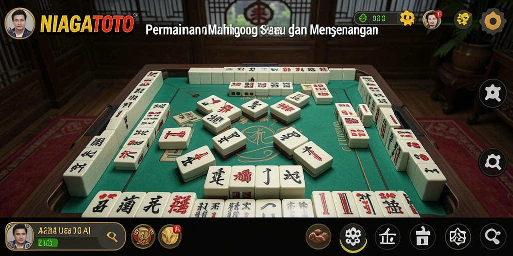 Tampilan gameplay Mahjong yang menawan di NIAGATOTO.