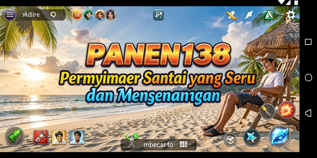 Screenshot menunjukkan gameplay seru dengan warna-warni hasil panen.