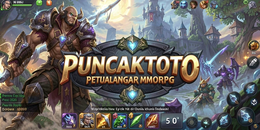 Tampilan gameplay PUNCAKTOTO yang memukau di dunia MMORPG.