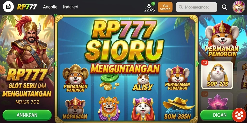 Tampilan menarik gameplay Slot di aplikasi RP777.