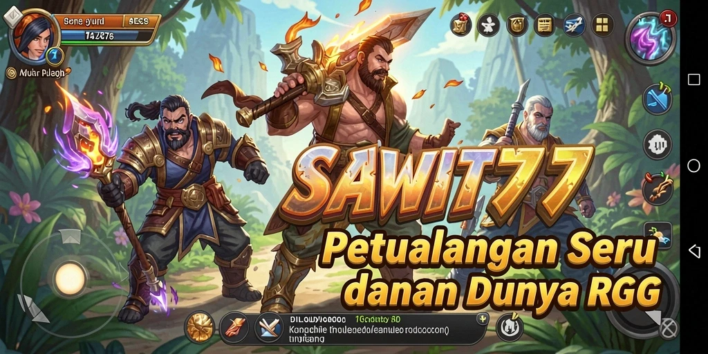 Tampilan menakjubkan gameplay dalam petualangan RPG.
