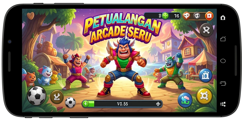 Tampilan gameplay seru dan warna-warni VC55 yang menantang.