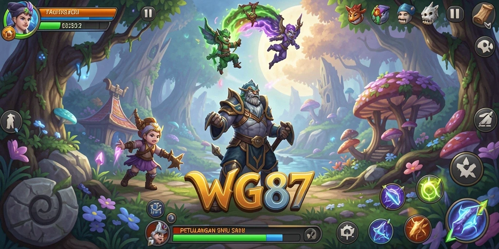 Tampilan gameplay WG87 yang penuh aksi dan eksplorasi petualangan.